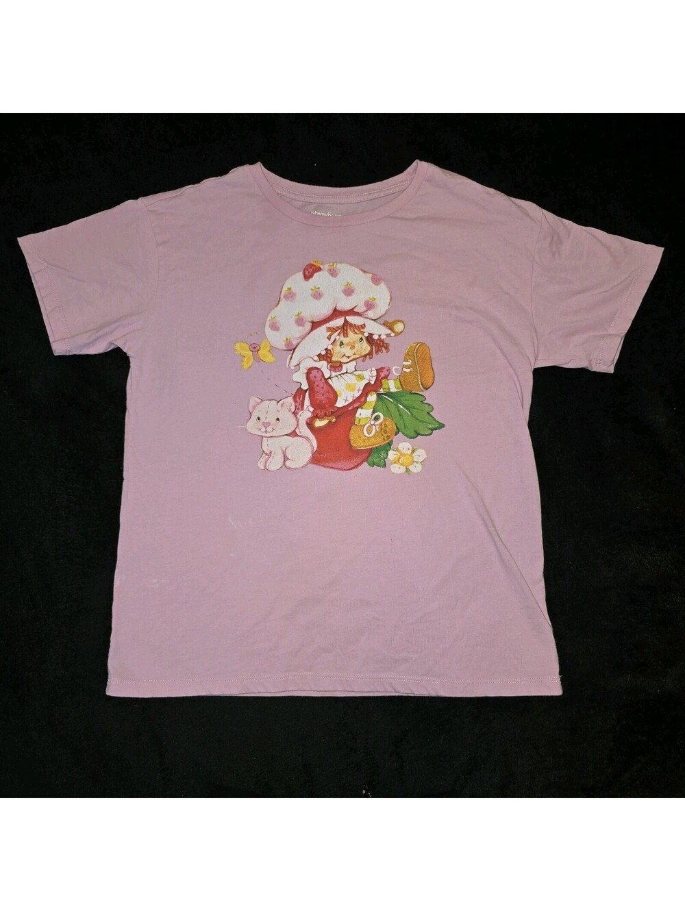 Strawberry Shortcake Youth XL 14/16 Retro Graphic T-Shirt Distressed